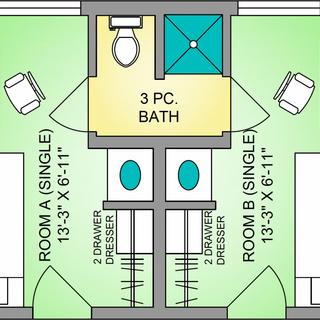 Traditional Room Blueprint and Layout 